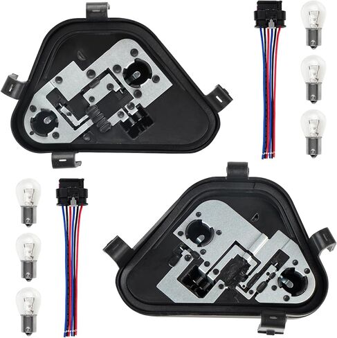 Driver Side Left Rear Tail Light Lamp Holder Bracket Socket Panel Plug Connector Board with Bulbs & Harness Compatible with BMW 3 Series 328i/d 320i 335i 2012 2013 2014 2015 Replace 63217313043 in Saudi Arabia