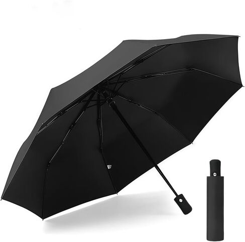 Travel Umbrella Windproof Automatic Folding Umbrellas Small Compact UV Sun and Rain Protection Fits Car & Backpack in Saudi Arabia