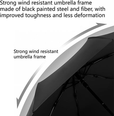 Travel Umbrella Windproof Automatic Folding Umbrellas Small Compact UV Sun and Rain Protection Fits Car & Backpack in Saudi Arabia