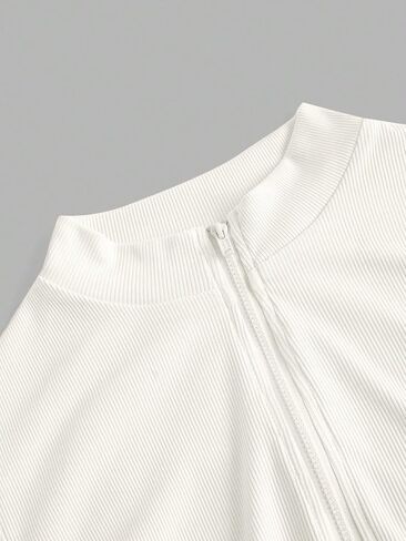 SOLY HUX Women's Half Zip Mock Neck Bodysuit 2 Packs Long Sleeve Leotard Shirts Fitted Tops in Saudi Arabia