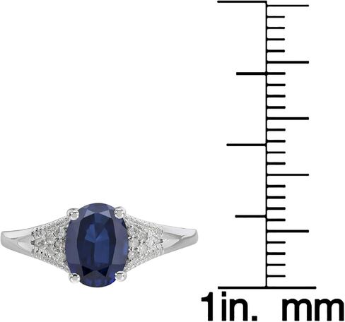 14k Solid White Gold Oval Gemstone and Natural Diamond Vintage Style Birthstone Engagement Ring in Saudi Arabia