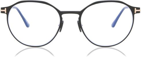 Tom Ford Eyeglasses FT 5866 -B 002 Matte Black, Shiny Rose Gold, t Logo/Blue in Saudi Arabia