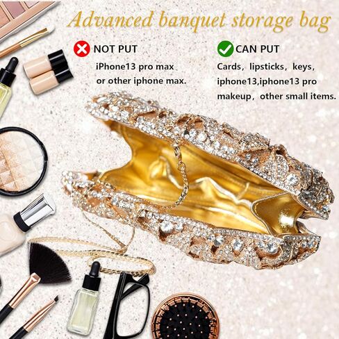Handmade Bag Evening Bag Sparkly Clutch Purses for Women Wedding Glitter Rhinestone Party Prom Purse Dressy Clutch Bags in Saudi Arabia