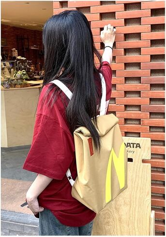 Funny Festival Gift Idea - Personalized Vintage Canvas Backpack, Large Capacity Retro Shoulder Bag for Camping, Travel or Daily Casual Use in Saudi Arabia