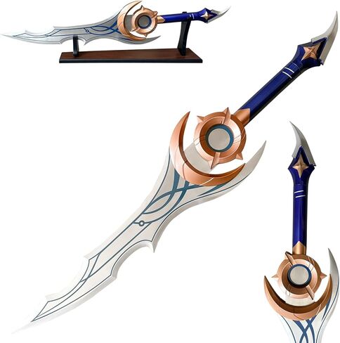 Anime All Metal Moonshadow Sword Sung Jingwoo with Display Stand for Cosplay, Collection-27.8 Inch White in Saudi Arabia