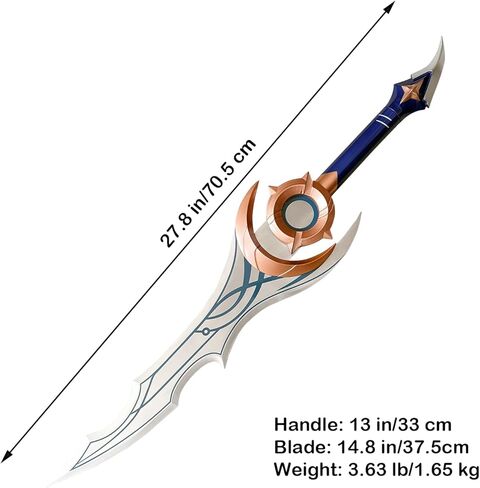 Anime All Metal Moonshadow Sword Sung Jingwoo with Display Stand for Cosplay, Collection-27.8 Inch White in Saudi Arabia