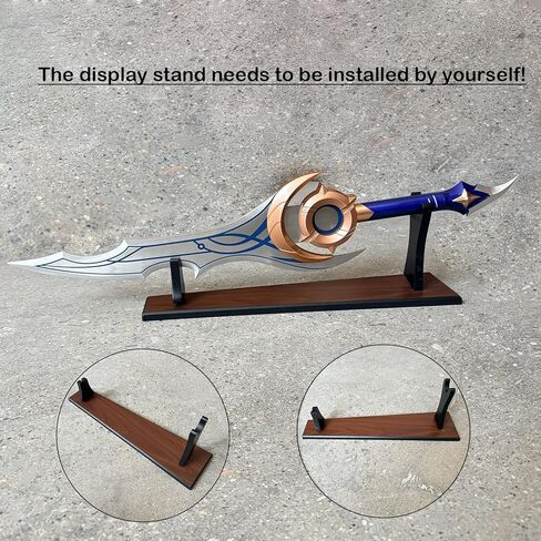 Anime All Metal Moonshadow Sword Sung Jingwoo with Display Stand for Cosplay, Collection-27.8 Inch White in Saudi Arabia