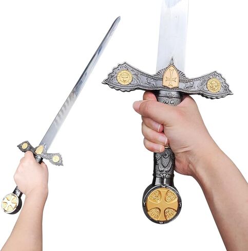 Stainless Steel Medieval Cross Crusader Knight Templar Sword for Collection, Cosplay, Display-32.9 Inch in Saudi Arabia