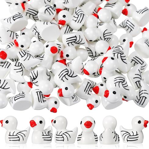 50 Pcs Mini Resin Volleyball Ducks Mini Ducks Figurines Bulk Miniature Volleyball Decoration for Summer Beach Activity Carnival Micro Landscape Ornament Garden Accessories in Saudi Arabia