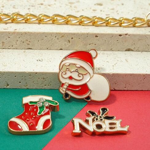 Christmas Shoe Charms, Holiday Noel Decorations for Shoes, Snowflake Gift Bow Snowman Tree Charms, Decorations Accessories for Clog Sandals, Birthday Party Gifts in Saudi Arabia