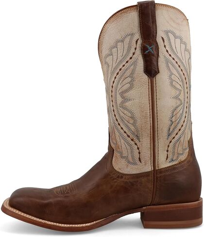 Twisted X Men's 12" Rancher, Wide Square Toe with CellSole, Tobacco Brown & Sand, 8 EE in Saudi Arabia