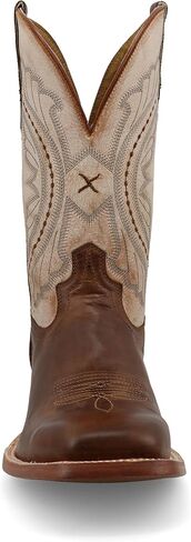 Twisted X Men's 12" Rancher, Wide Square Toe with CellSole, Tobacco Brown & Sand, 8 EE in Saudi Arabia