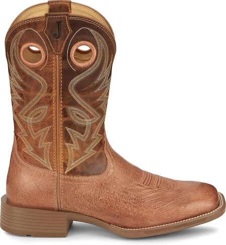 Justin Roswell 11" Smooth Ostrich Men's Western Boots, Premium Leather, J-Flex Insole, Square Toe, Slip Resistant Outsole in Saudi Arabia