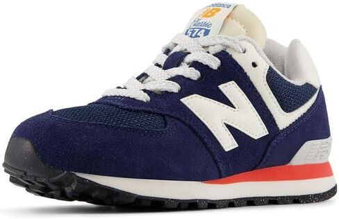 حذاء رياضي نيو بالانس للأطفال 574 V1 70s Racing برباط، Nb Navy/Slate Gray، 4.5 US للجنسين كبير in Kuwait