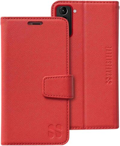 SafeSleeve EMF Protection Anti Radiation Samsung Galaxy Case: Galaxy Note 10 Plus RFID Card Holder Blocking Wallet, Adjustable Stand Cell Phone Case, Vegan Leather for Women & Men (Black) in Kuwait