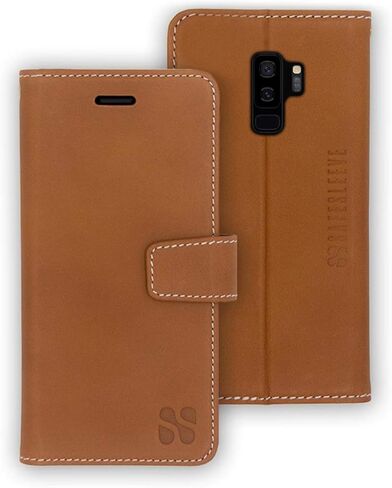 SafeSleeve EMF Protection Anti Radiation Samsung Galaxy Case: Galaxy Note 10 Plus RFID Card Holder Blocking Wallet, Adjustable Stand Cell Phone Case, Vegan Leather for Women & Men (Black) in Kuwait