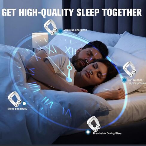 12 Pack Anti Snoring Nose Clip - Adjustable Magnet Snore Stopper, Effective Snoring Solution to Breathe Right, Comfortable Design for Quieter Sleep in Saudi Arabia