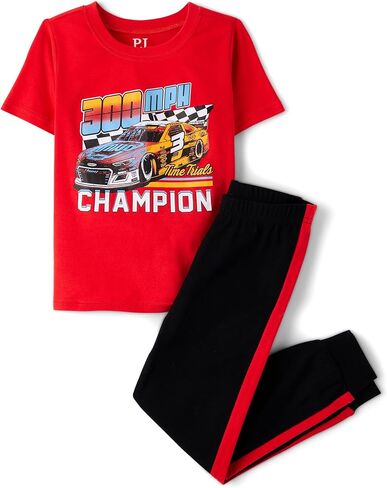 The Children's Place boys Snug Fit 100% Cotton Short Sleeve Top and Pants 2 Piece Pajama Set in Saudi Arabia