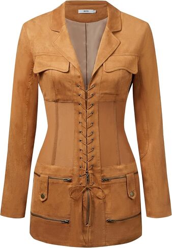 JW PEI Women's Faux Suede Corset Jacket Mini Dress in Saudi Arabia
