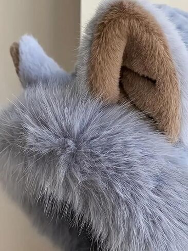 Cozy Fox Ears Plush Hat & Scarf Set - Women's Thickened Warm Winter Ear Warmer Scarf, Fox Ears Plush Design, Neck Warmer in Saudi Arabia
