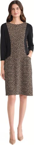 Kasper Women's 3/4 Sleeve Knit & Jacquard Sheath Dress in Saudi Arabia