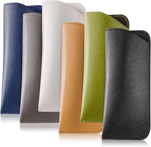 6 Pack Soft Glasses Cases Leather Eyeglass Cases Travel Portable Anti-friction in Saudi Arabia