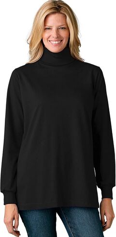 Woman Within Plus Size Perfect Long-Sleeve Turtleneck Tee (Petite Available) in Saudi Arabia