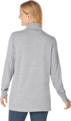Woman Within Plus Size Perfect Long-Sleeve Turtleneck Tee (Petite Available) in Saudi Arabia