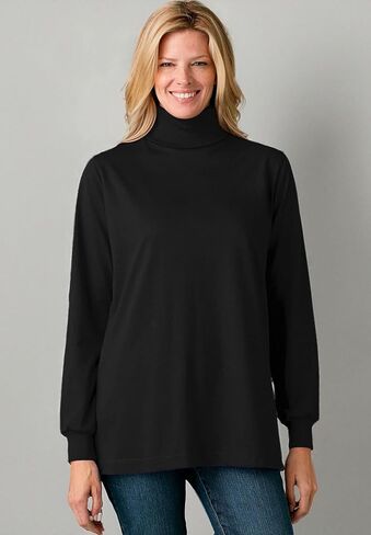 Woman Within Plus Size Perfect Long-Sleeve Turtleneck Tee (Petite Available) in Saudi Arabia