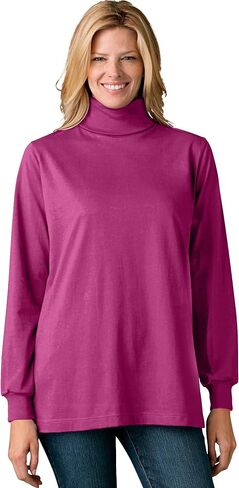 Woman Within Plus Size Perfect Long-Sleeve Turtleneck Tee (Petite Available) in Saudi Arabia