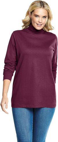 Woman Within Plus Size Perfect Long-Sleeve Turtleneck Tee (Petite Available) in Saudi Arabia