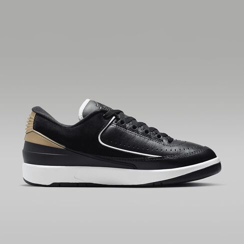 حذاء Air Jordan 2 Retro Low أسود/أحمر فارسيتي للنساء (DX4401-001، أسود/ذهبي معدني/أوف وايت/أحمر فارسيتي) مقاس 10.5 in Saudi Arabia