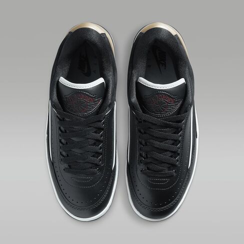 حذاء Air Jordan 2 Retro Low أسود/أحمر فارسيتي للنساء (DX4401-001، أسود/ذهبي معدني/أوف وايت/أحمر فارسيتي) مقاس 10.5 in Saudi Arabia