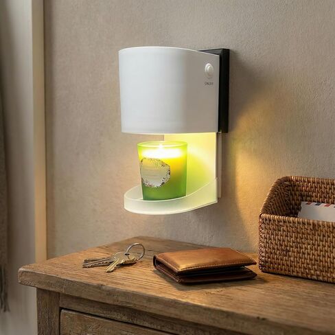 Candle Warmer Lamp,Hidden Candle Warmer for Bathroom Bedroom,Mini Candle Lamp Warmer for Jar Candles,with 20 Watt Bulbs Candle Lamp. (White) in Saudi Arabia
