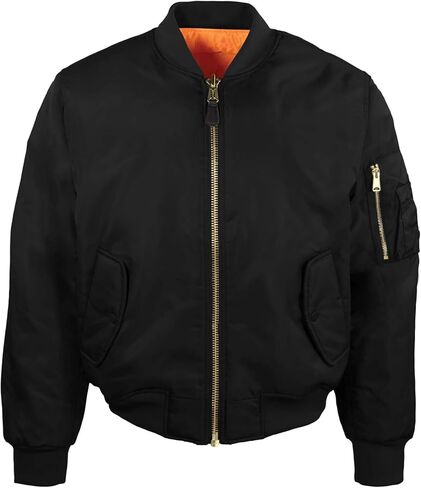 MA-1 Flight Jacket, Casual Bomber Style, Reversible Quilted, Fall Zip Up in Saudi Arabia