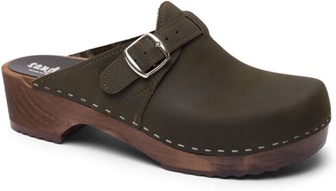 Sandgrens Handmade Swedish Wood Clogs for Men, Low Heel Mule | Halmstad in Saudi Arabia