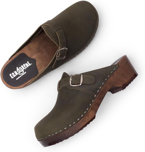 Sandgrens Handmade Swedish Wood Clogs for Men, Low Heel Mule | Halmstad in Saudi Arabia