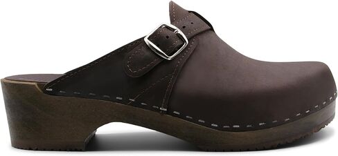 Sandgrens Handmade Swedish Wood Clogs for Men, Low Heel Mule | Halmstad in Saudi Arabia