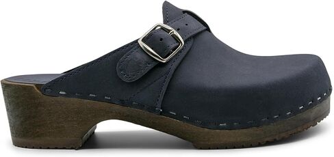 Sandgrens Handmade Swedish Wood Clogs for Men, Low Heel Mule | Halmstad in Saudi Arabia