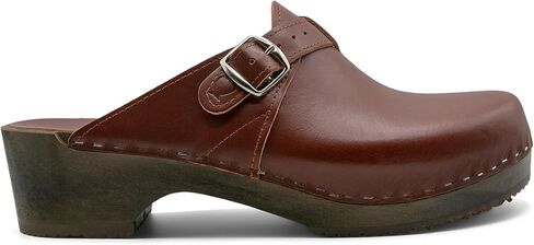 Sandgrens Handmade Swedish Wood Clogs for Men, Low Heel Mule | Halmstad in Saudi Arabia