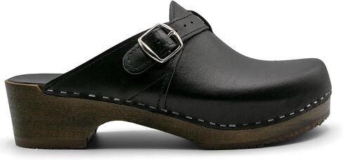 Sandgrens Handmade Swedish Wood Clogs for Men, Low Heel Mule | Halmstad in Saudi Arabia