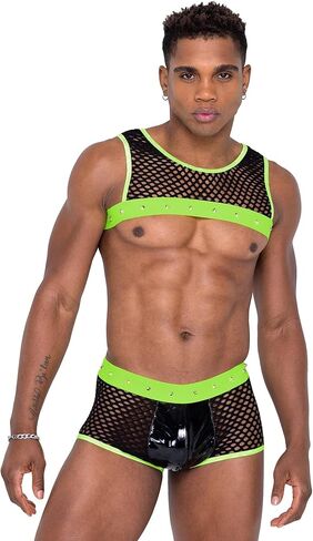 6331 - Men’s Fishnet Cropped Tank Top in Saudi Arabia