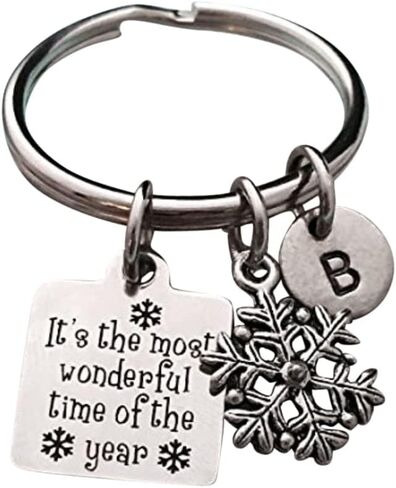 Christmas keychain, Christmas charm, winter keychain, personalized keychain, initial keychain, customized keychain, monogram in Kuwait