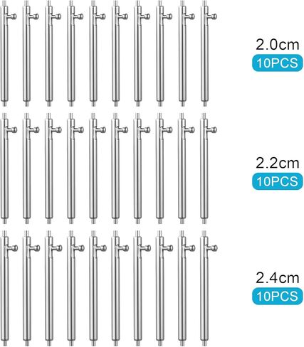 30 Pcs Stainless Steel Watch Replacement Band Pins Quick Release Spring Bars Watch Pins Strap Link Pin for Quick Release Watchbands (20, 22, 24 mm) in Saudi Arabia