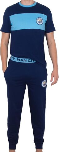 Manchester City FC Official Soccer Gift Mens Premium Long Pajamas Set in Saudi Arabia