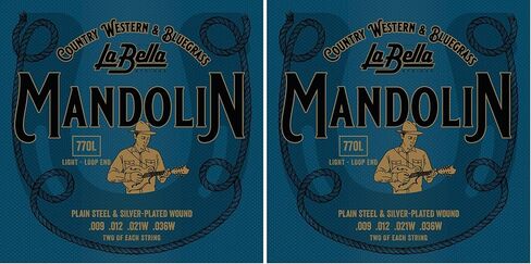 La Bella 770M Medium Loop-ends Plain Steel Silver-Plated Mandolin String in Saudi Arabia