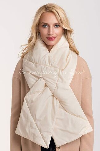 ScarvesMe Women’s Winter Soft Warm Padding Scarf Polyfill Quilted Oblong with Tap Slit Fastening in Saudi Arabia