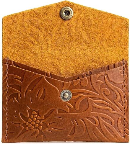 Portland Leather Goods Mini Envelope Wallet for Women – Handmade from the Finest Full-Grain Hides – Features Two Interior Pockets with Secure Snap Closure – Meadow in Saudi Arabia