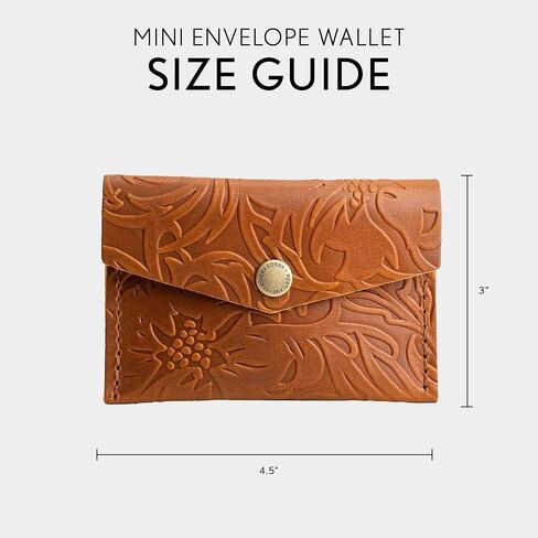 Portland Leather Goods Mini Envelope Wallet for Women – Handmade from the Finest Full-Grain Hides – Features Two Interior Pockets with Secure Snap Closure – Meadow in Saudi Arabia