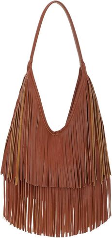 Fringe Hobo Purses for Women Vintage Black Fringe Shoulder Bag Western Tassel Handbags in Saudi Arabia